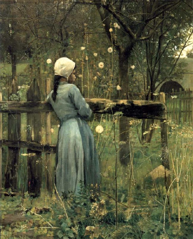 William Stott of Oldham A Girl in a  Meadow oil painting picture